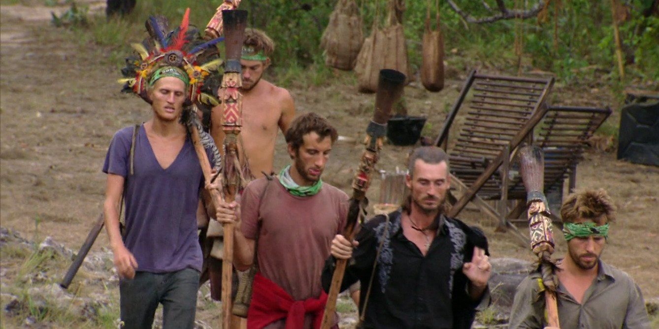 A still from Survivor's 18th season, Tocantins - The Brazilian Highlands