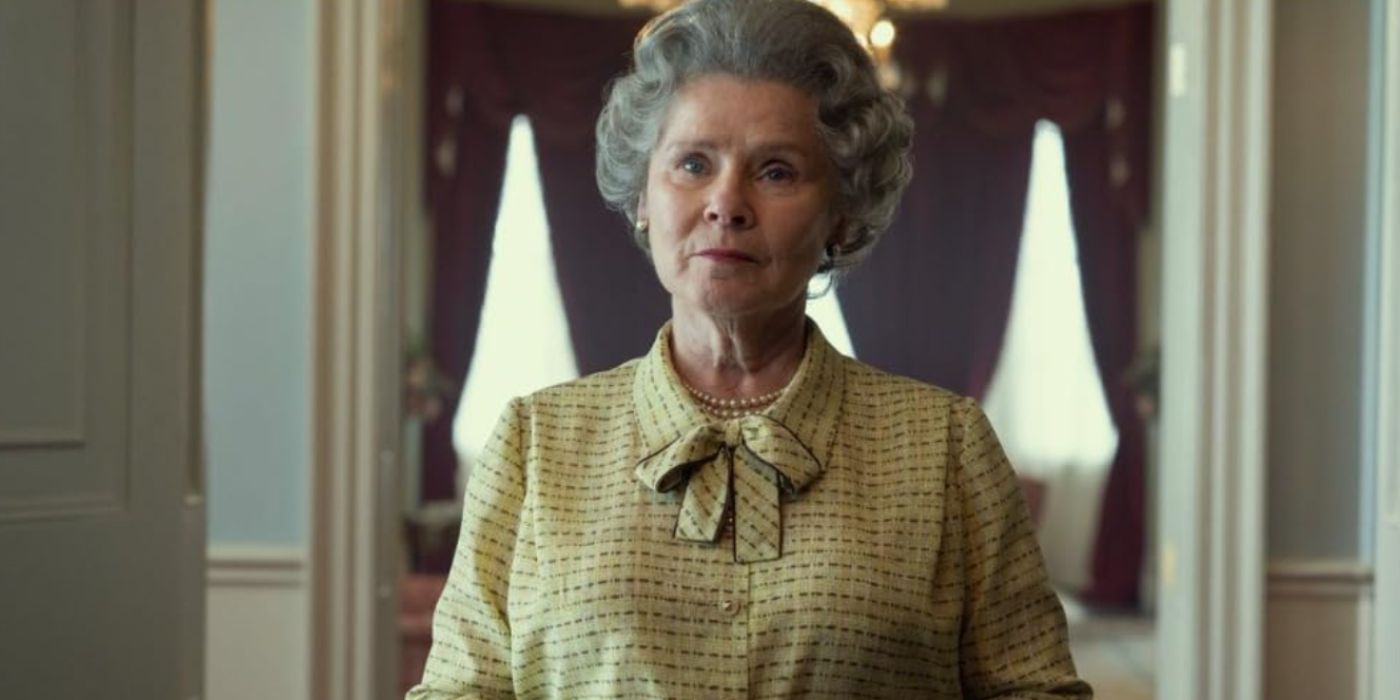 Imelda Staunton as Queen Elizabeth II in The Crown seasons 5–6