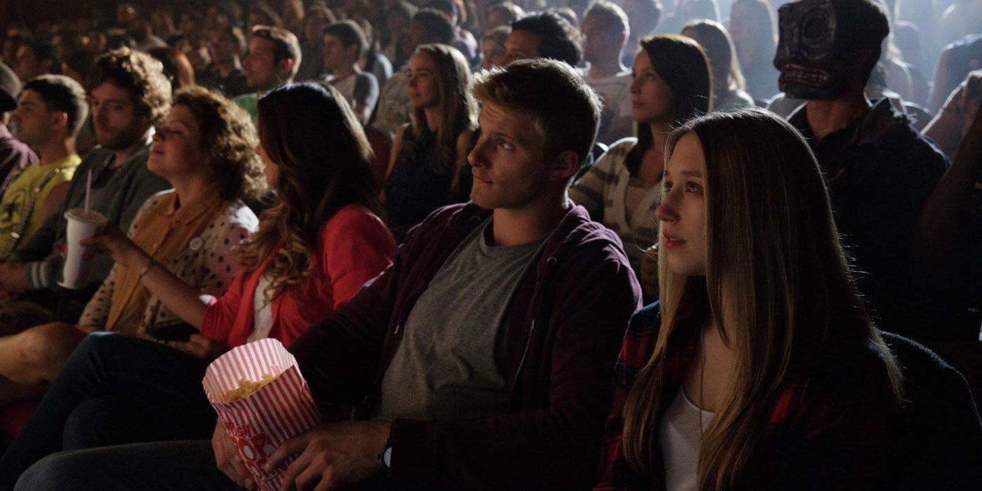 Alexander Ludwig and Taissa Farmiga in The Final Girls