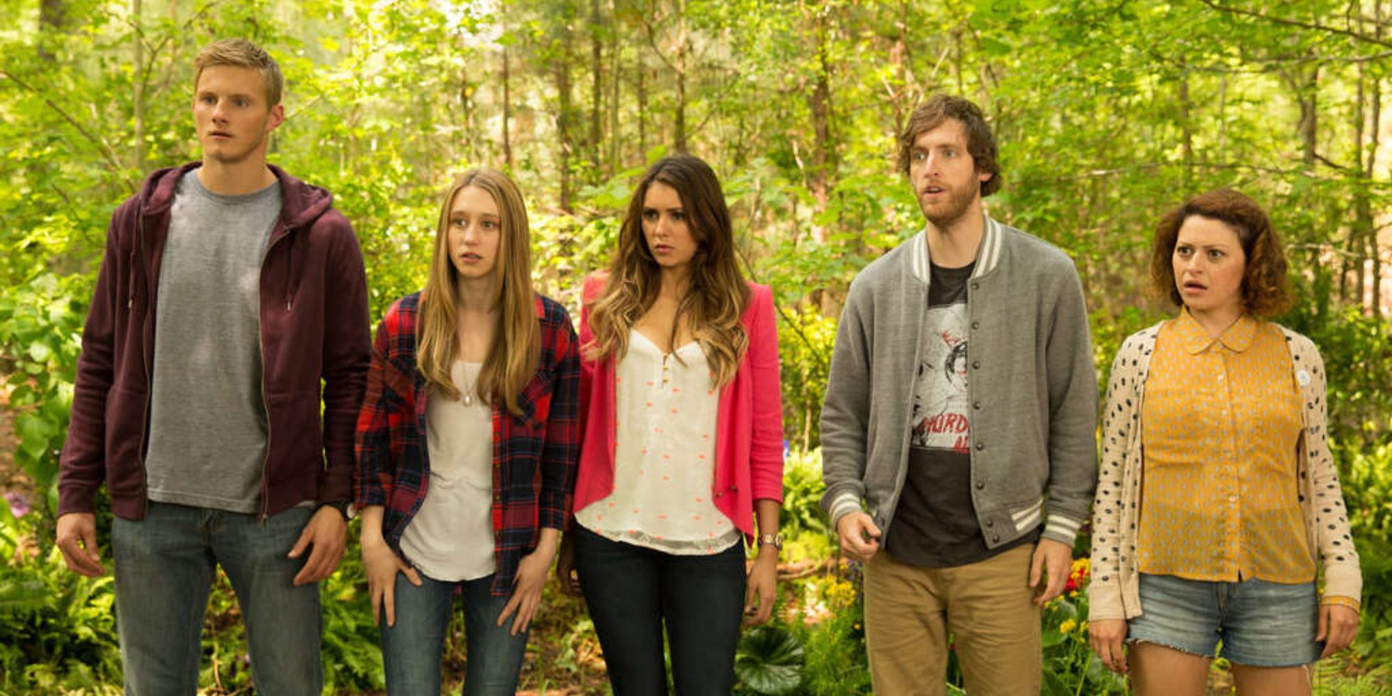 Max and her friends standing in the forest from the movie