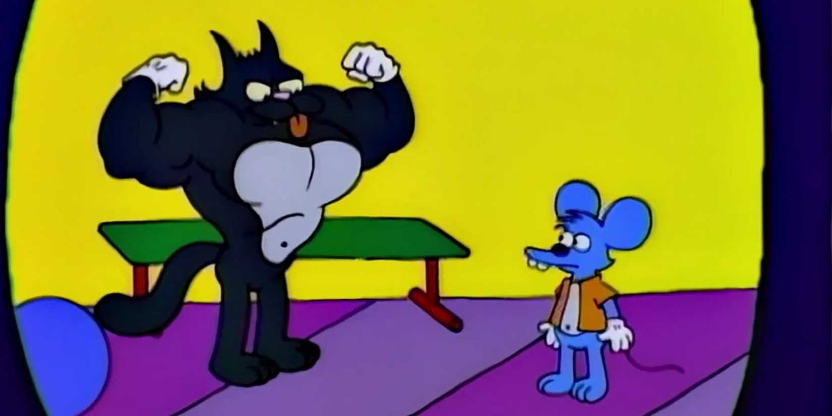 Itchy and Scratchy exercise in The Simpsons.