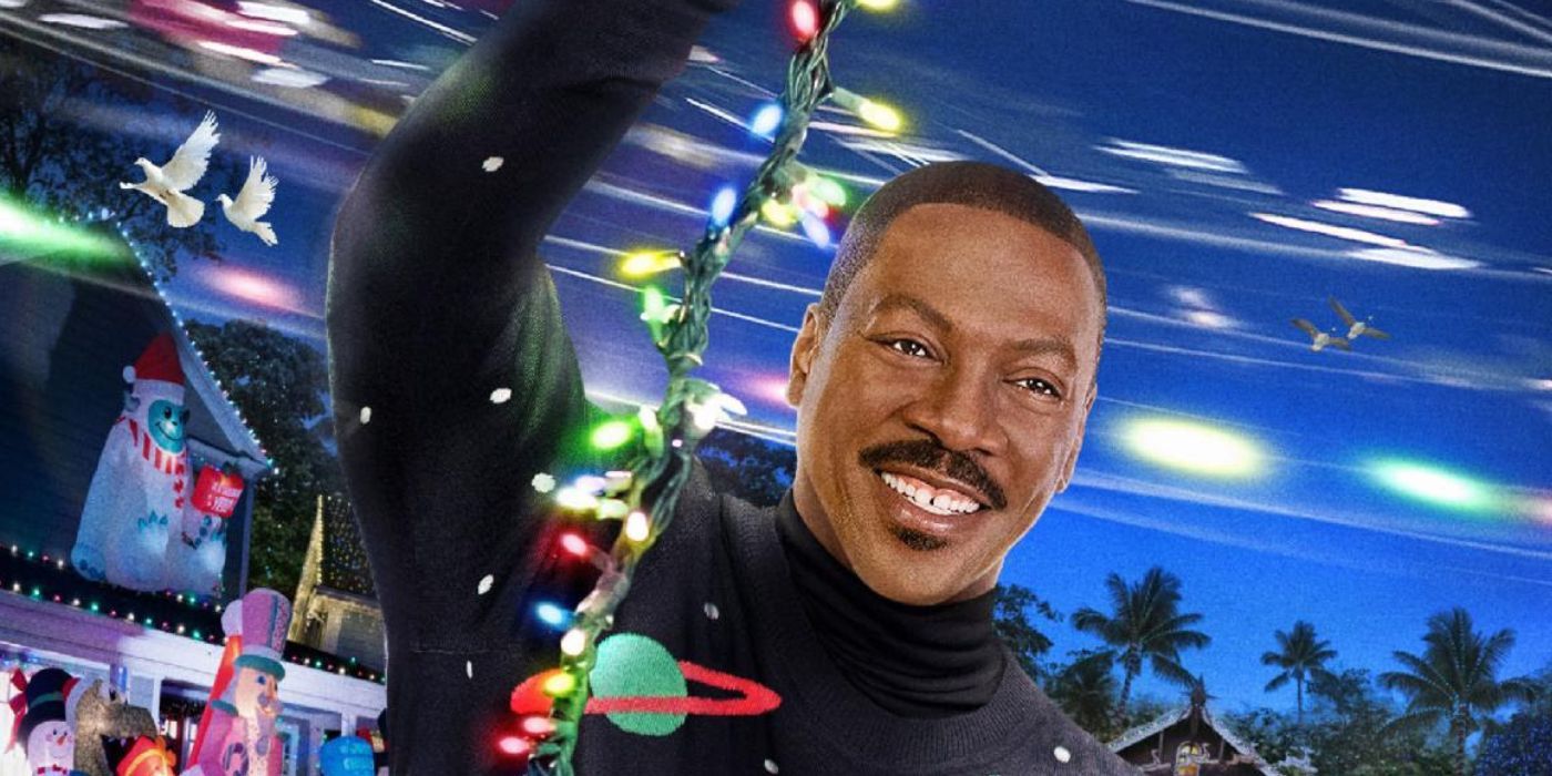 Eddie Murphy on the poster for Candy Cane Lane 