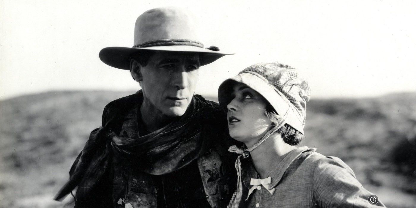 William S. Hart and Jane Novak in a scene from 1918's 'The Tiger Man'