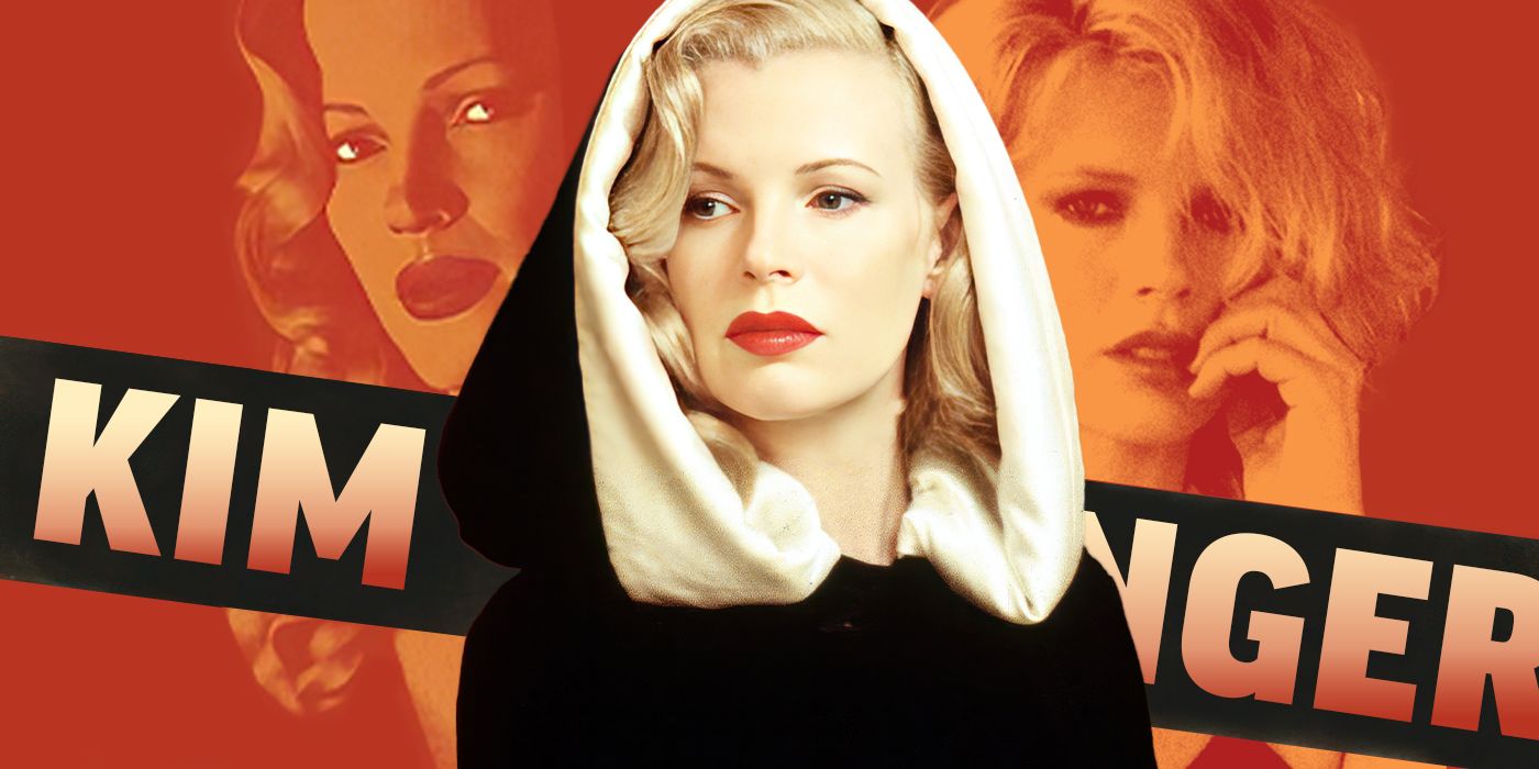Blended image showing Kim Basinger in L. A. Confidential and 9 1/2 Weeks.