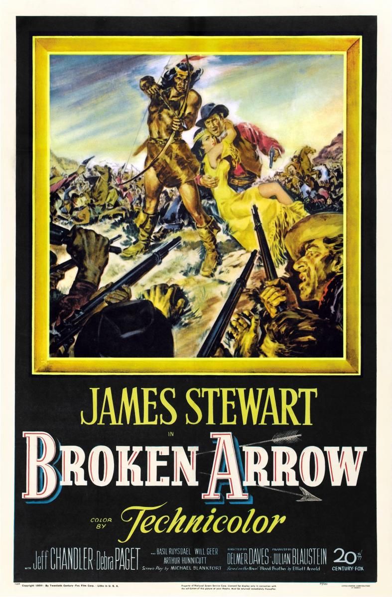 Movie poster “The Broken Arrow” from 1950