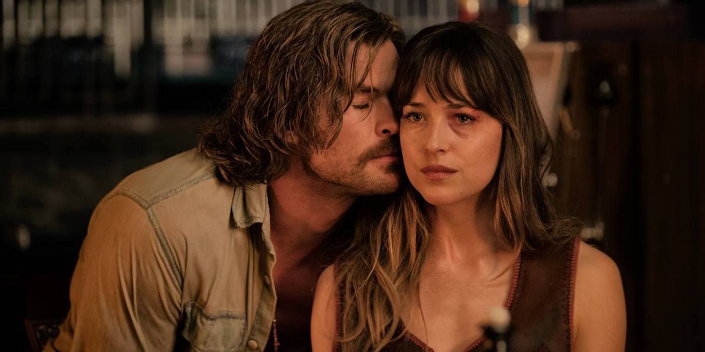 Chris Hemsworth and Dakota Johnston in Bad Times at the El Royale