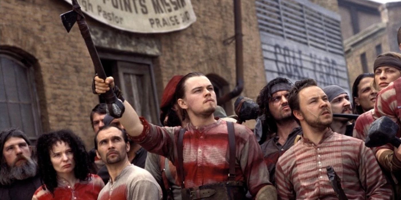 Leonardo DiCaprio and Stephen Graham in the Dead Rabbits gang in Gangs of New York