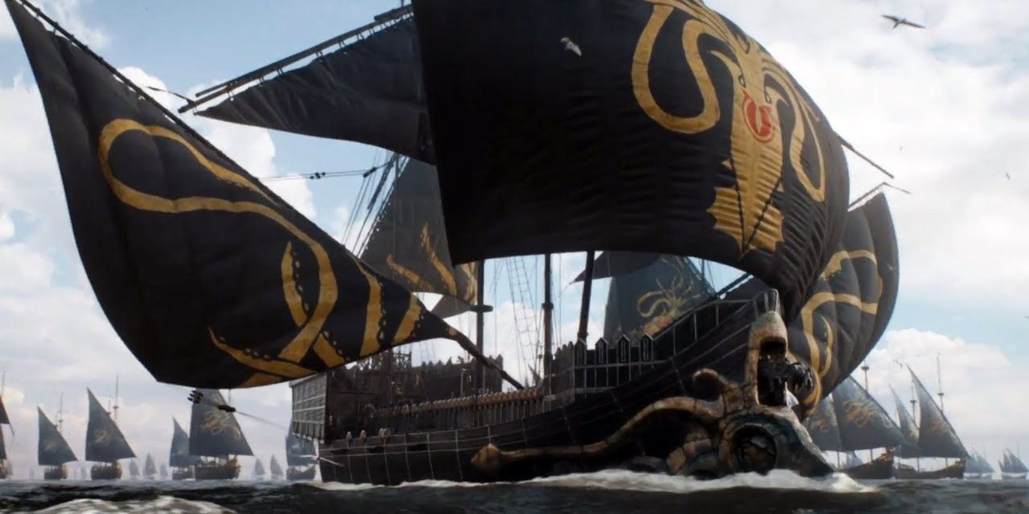 The Greyjoy fleet on the move in 'Game of Thrones'