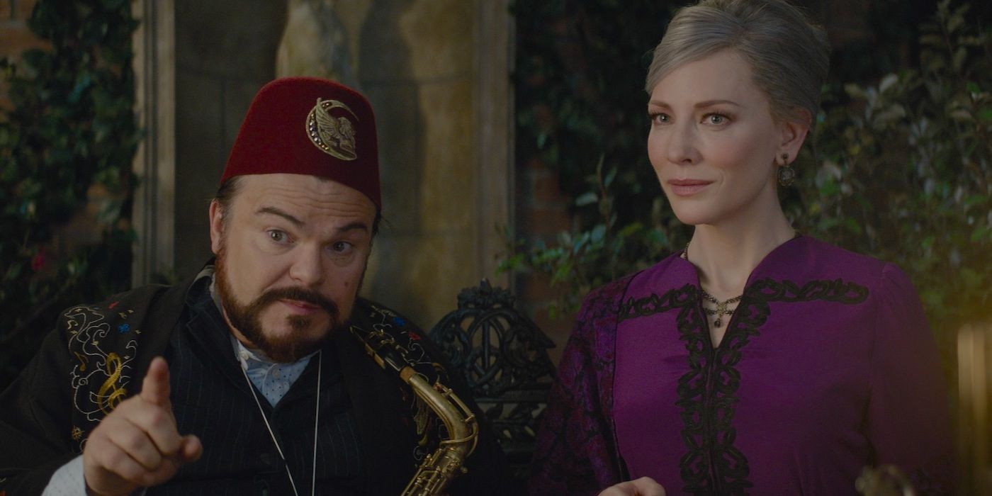 Jack Black and Cate Blanchett in The House With a Clock In Its Walls