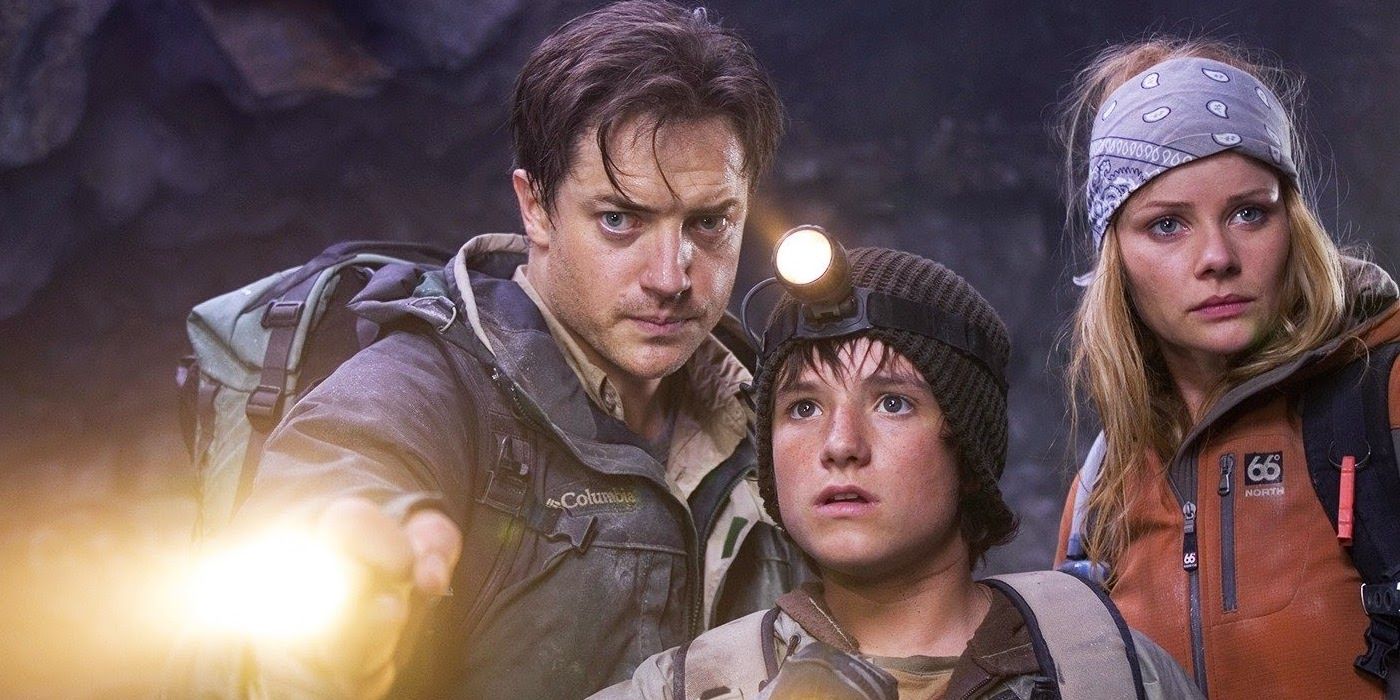 Brendan Fraser and Josh Hutcherson in Journey to the Center of the Earth (2008)