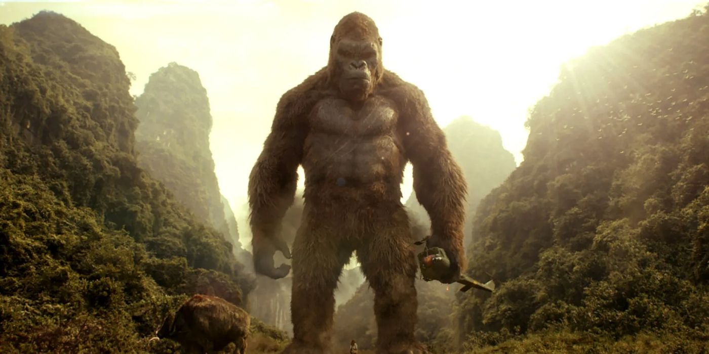 King Kong standing tall in Kong: Skull Island