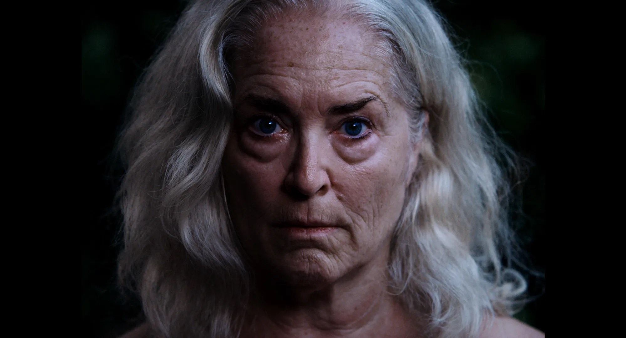The haunting face of main star, Krisha Fairchild. 