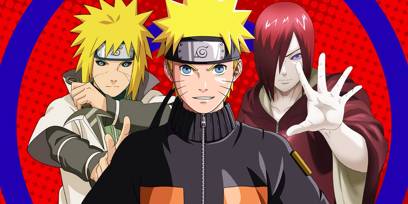 Minato Namikaze, Nagato Uzumaki, and Naruto Uzumaki from Naruto