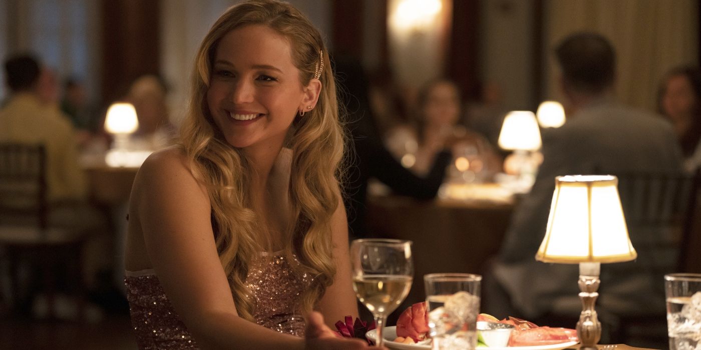 Jennifer Lawrence smiling as Maddie in No Hard Feelings