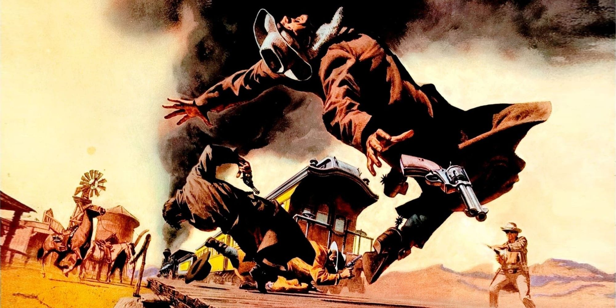 Once Upon a Time in the West 1968 illustrated movie poster