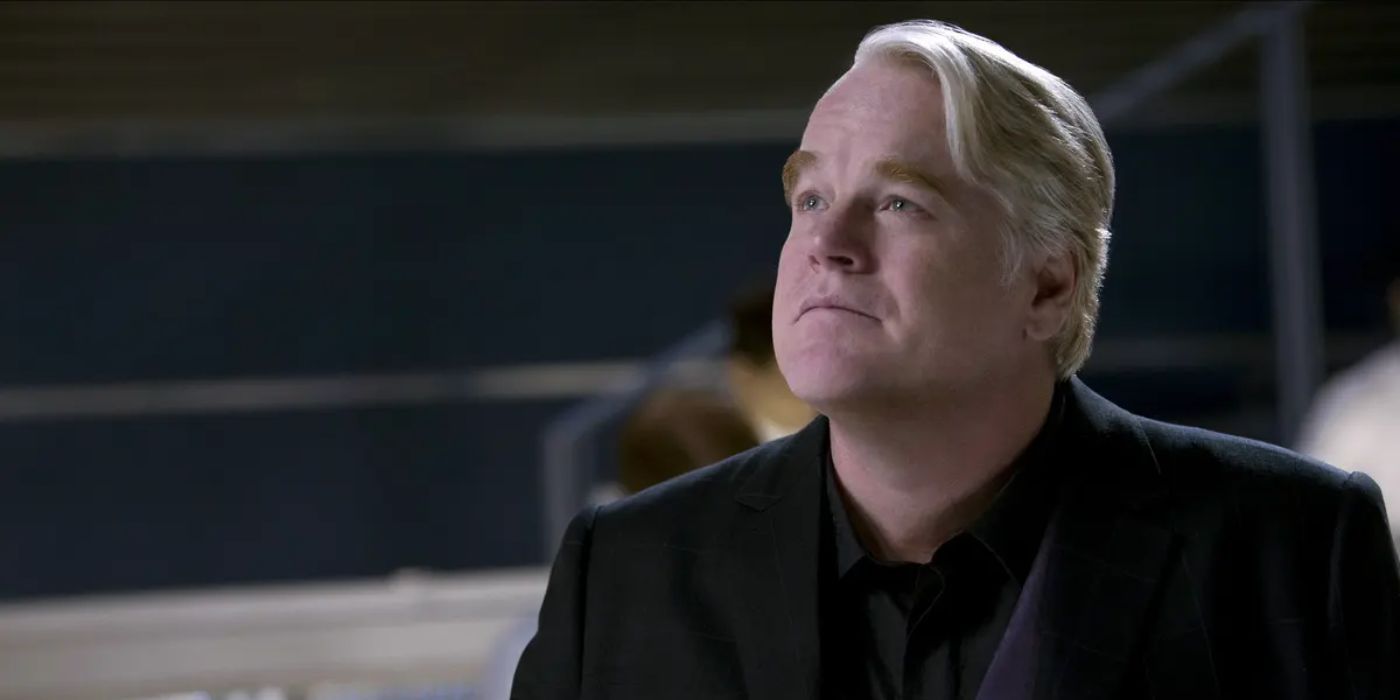 Philip Seymour Hoffman as Plutarch Heavensbee in The Hunger Games: Mockingjay - Part 1