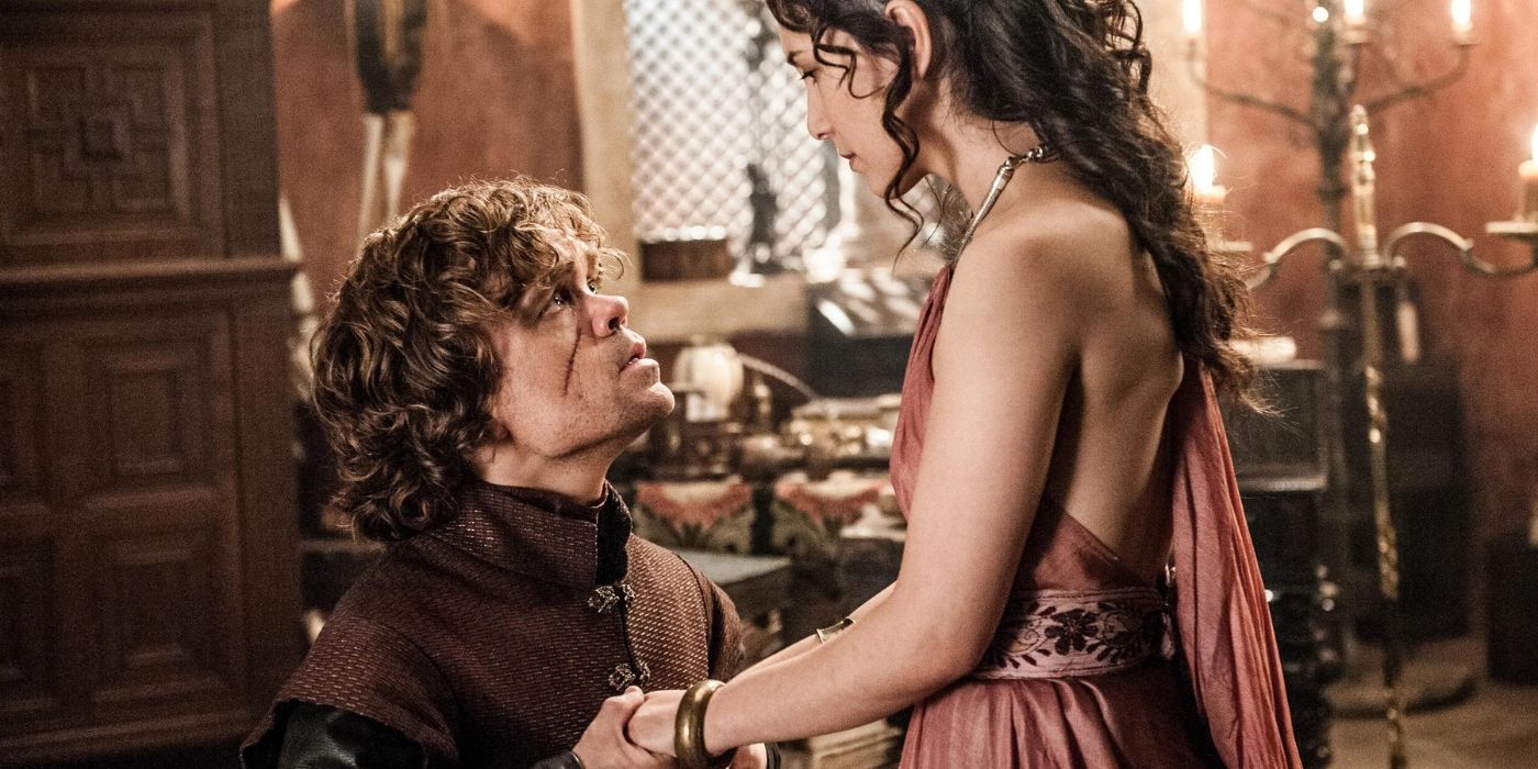 Peter Dinklage as Tyrion Lannister with Sibel Kellil as Shae in HBO's 'Game of Thrones'