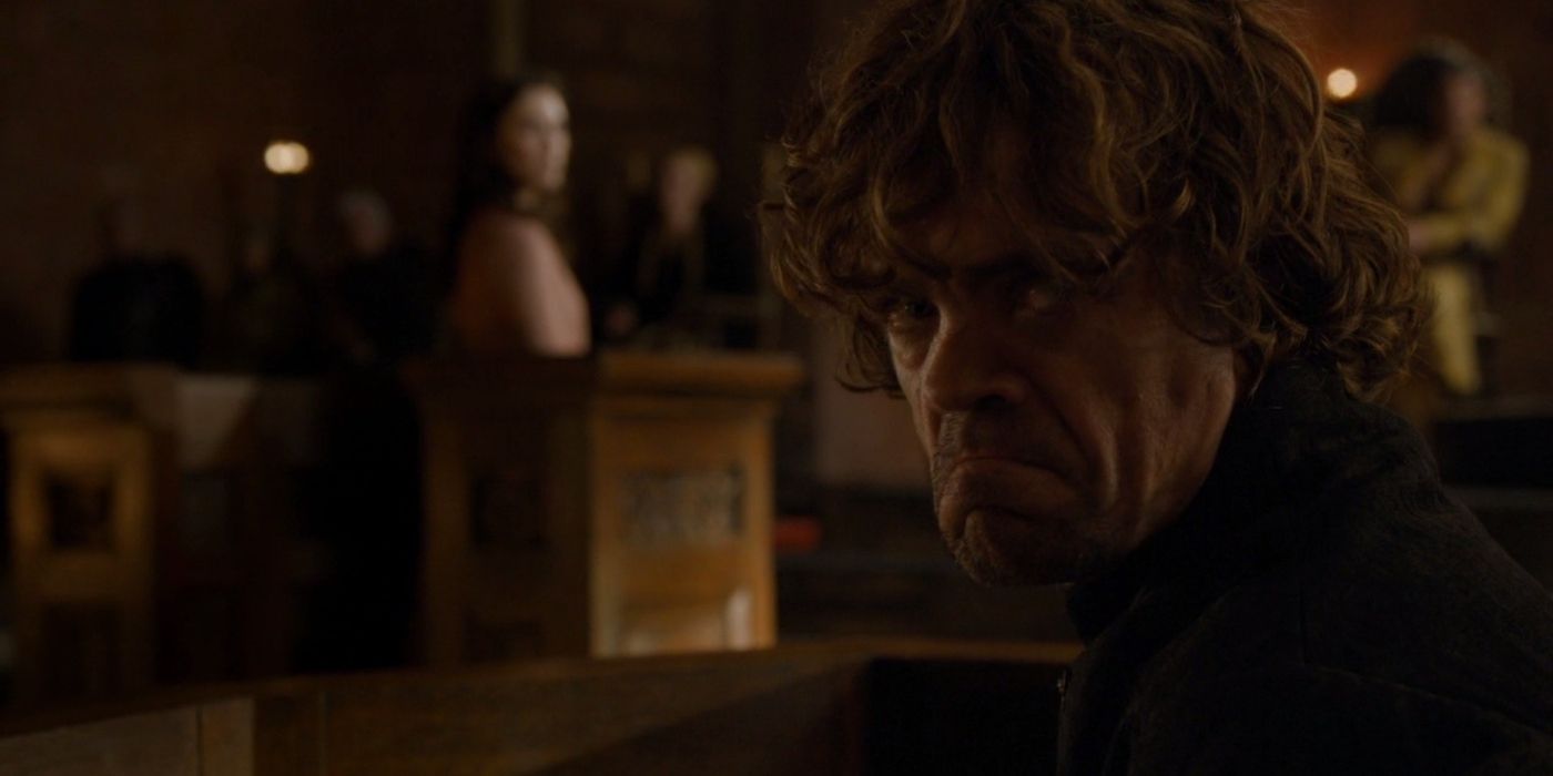 Peter Dinklage as Tyrion Lannister on trial in HBO's 'Game of Thrones'