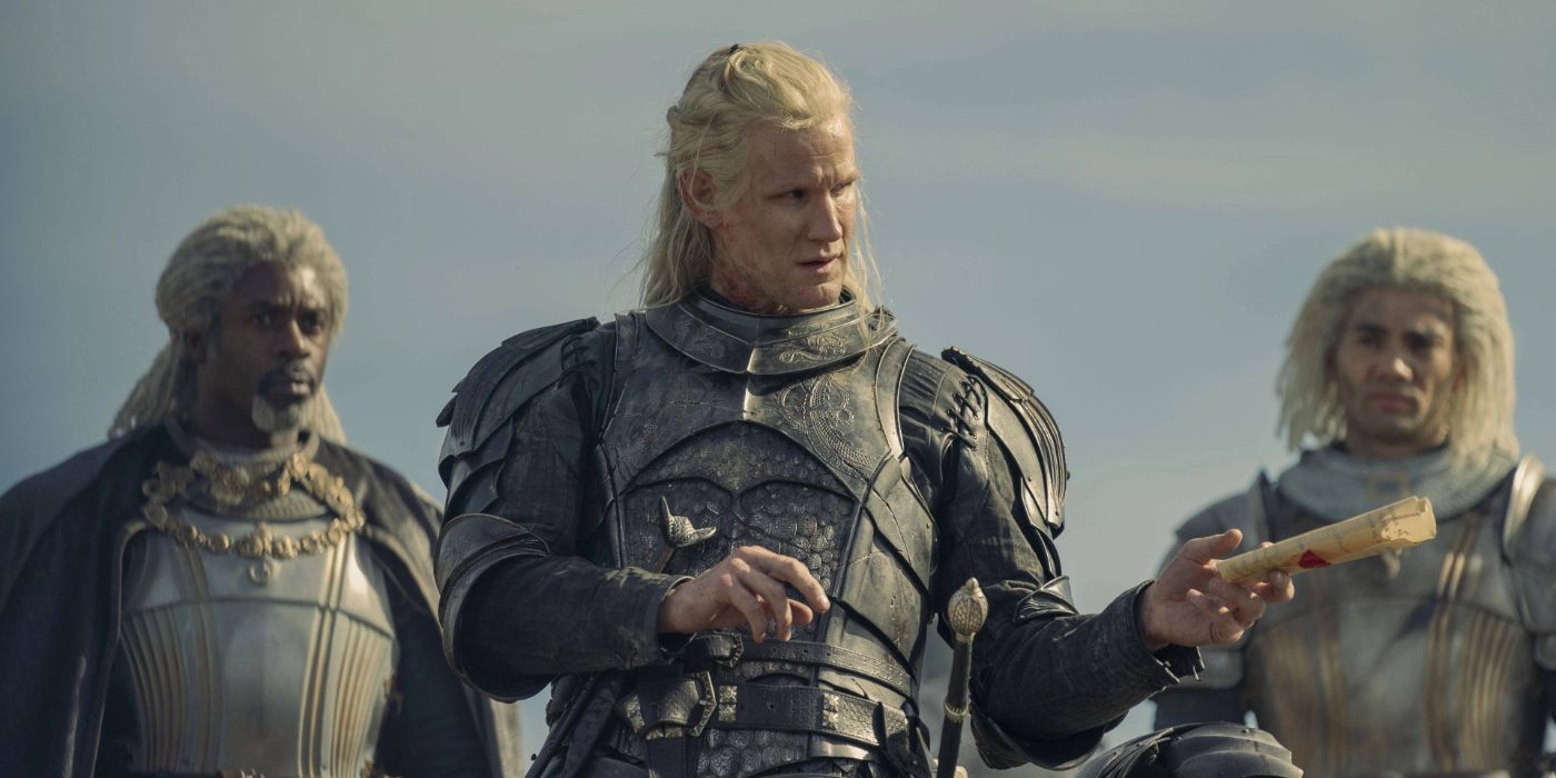 Matt Smith as Dameon Targaryeon wearing armor