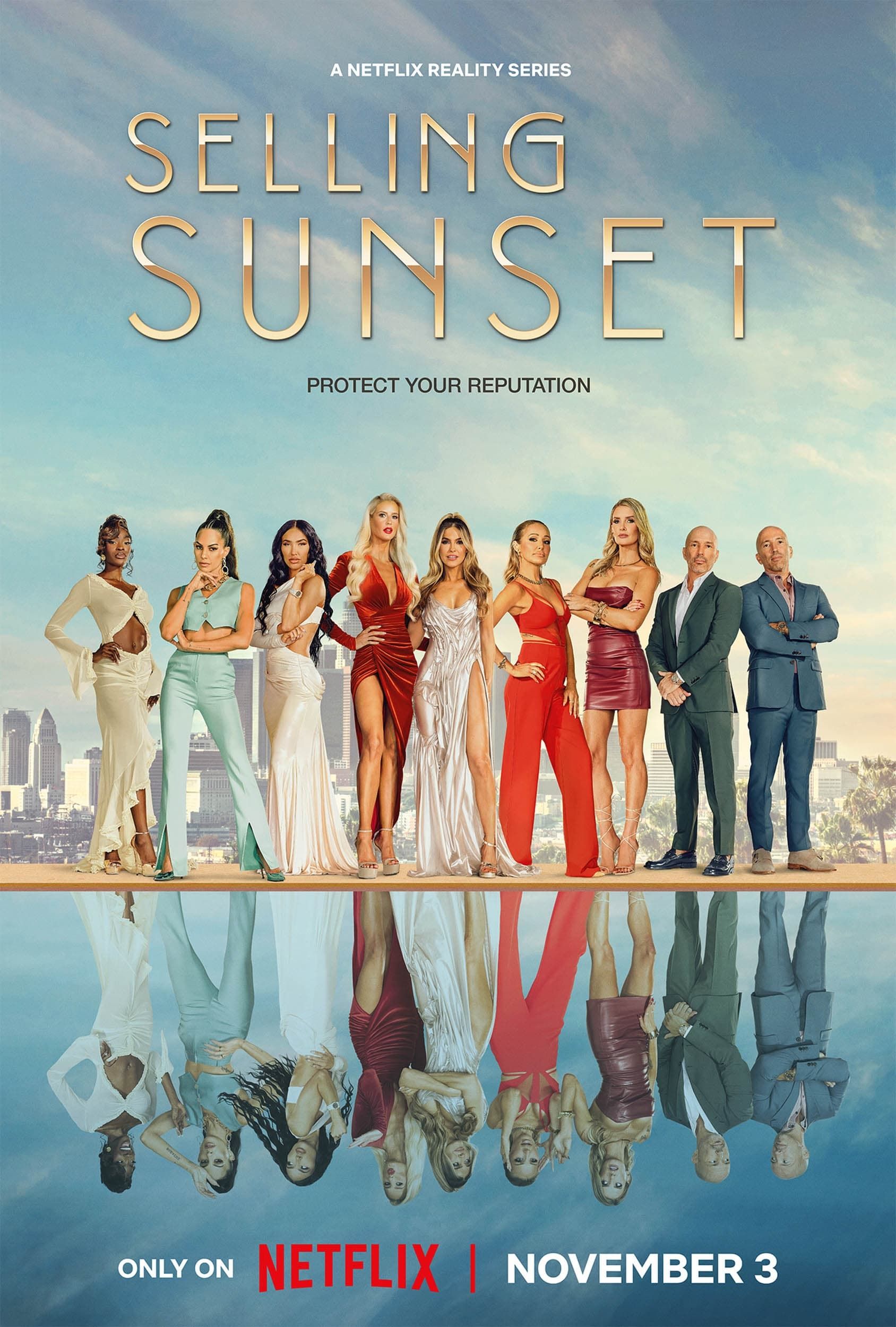 Venta de carteles del programa de televisión Sunset.