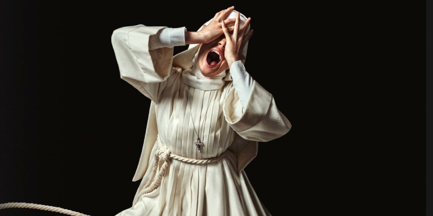 A Nun screaming in Sister Death