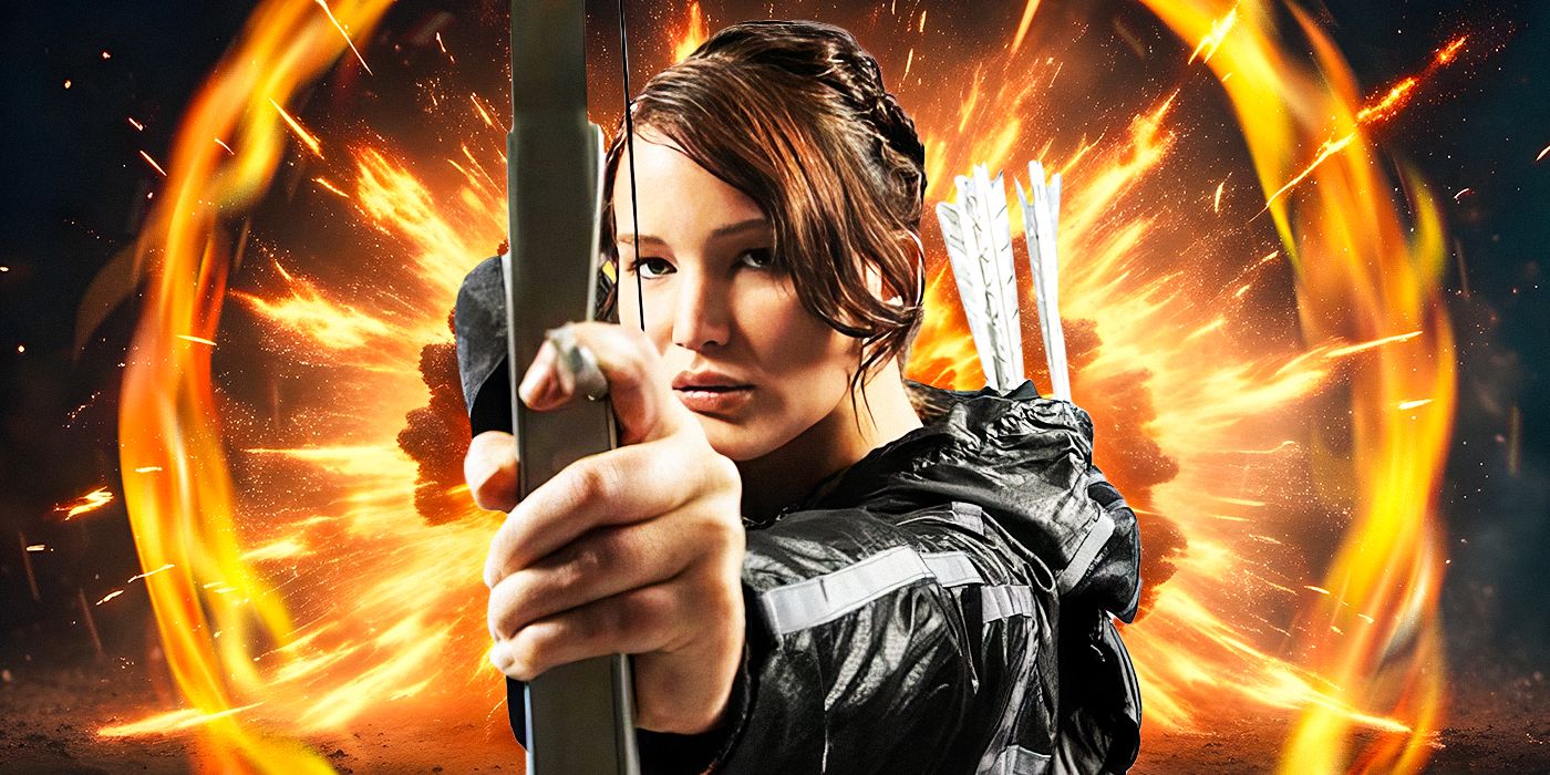 Jennifer Lawrence as Katniss Everdeen in The Hunger Games: Catching Fire