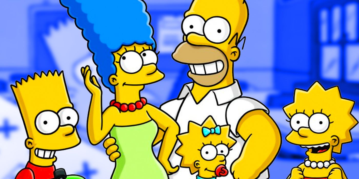 close-up of Bart, Marge, Lisa, Homer, and Maggie Simpson of The Simpsons family
