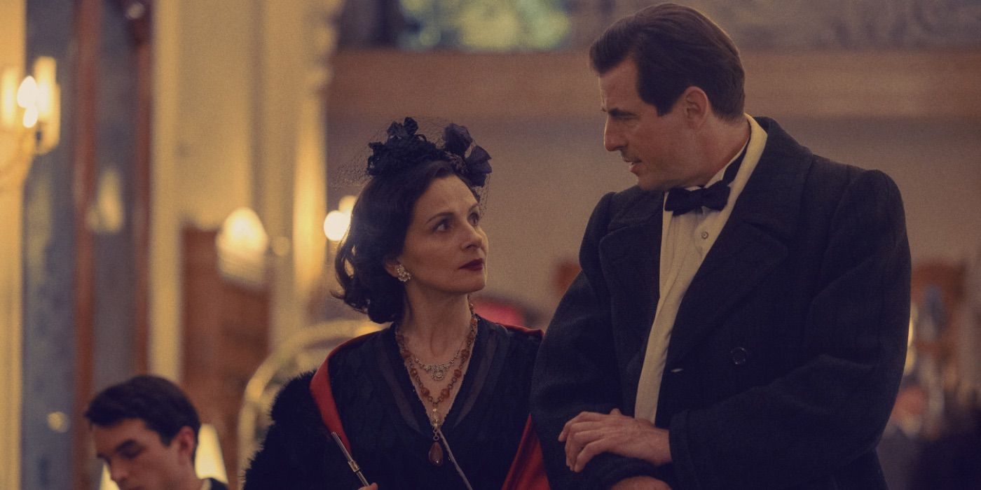 Juliette Binoche and Claes Bang in 'The New Look'