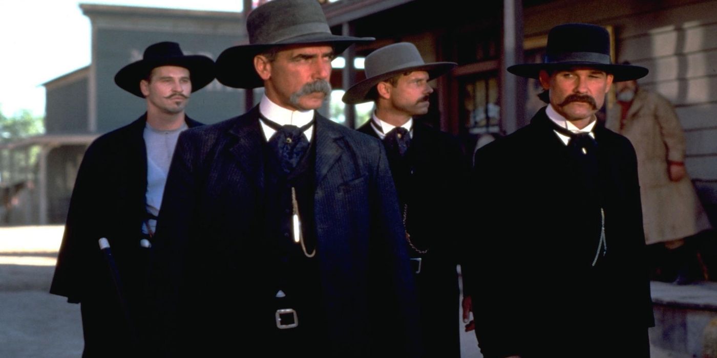 Kurt Russell, Val Kilmer, Bill Paxton, and Sam Elliott in Tombstone