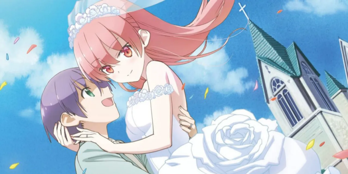 Nasa Yuzaki and Tsukasa Tsukuyomi on their wedding day in &lsquo;TONIKAWA: Over The Moon For You&rsquo;