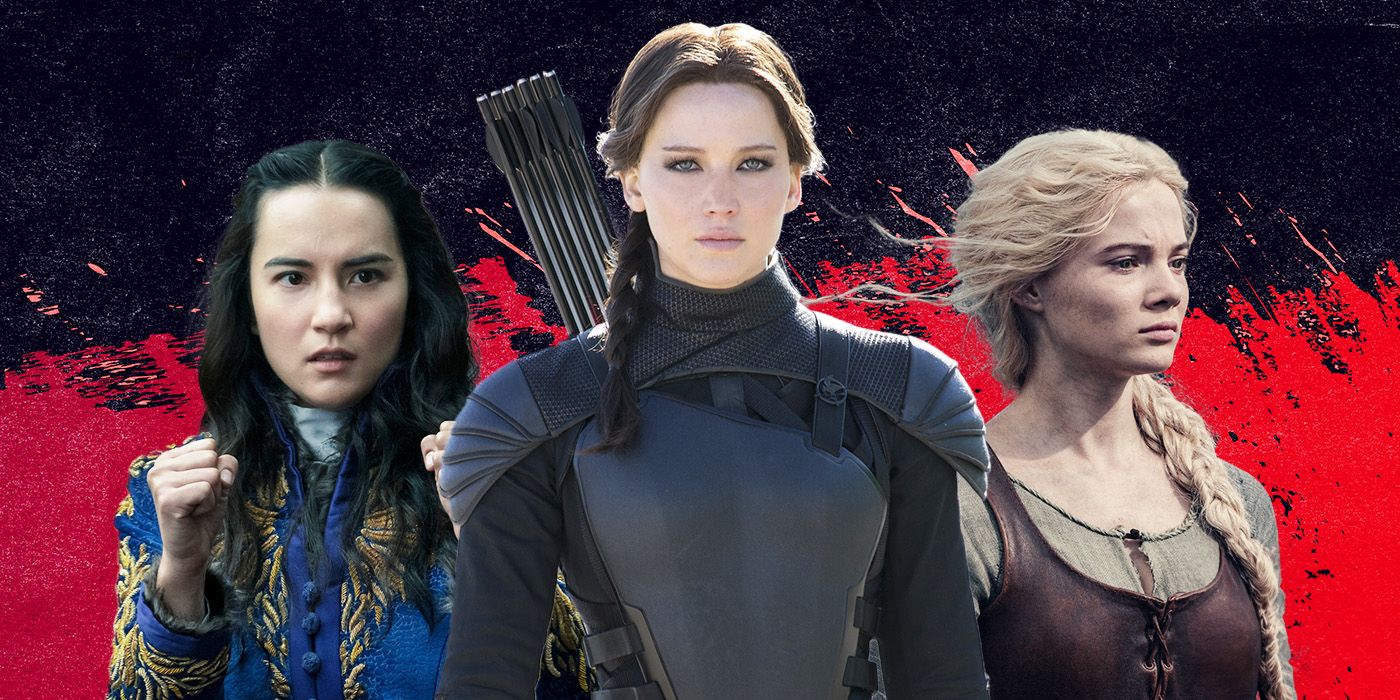 Alina Starkov, Katniss Everdeen, and Ciri as a trio of fantasy heroines
