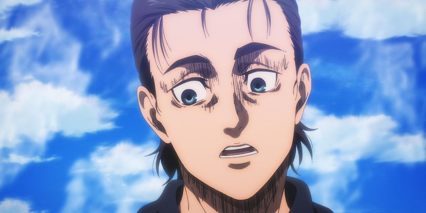 Eren talkign to someone off-camera in 'Attack on Titan'