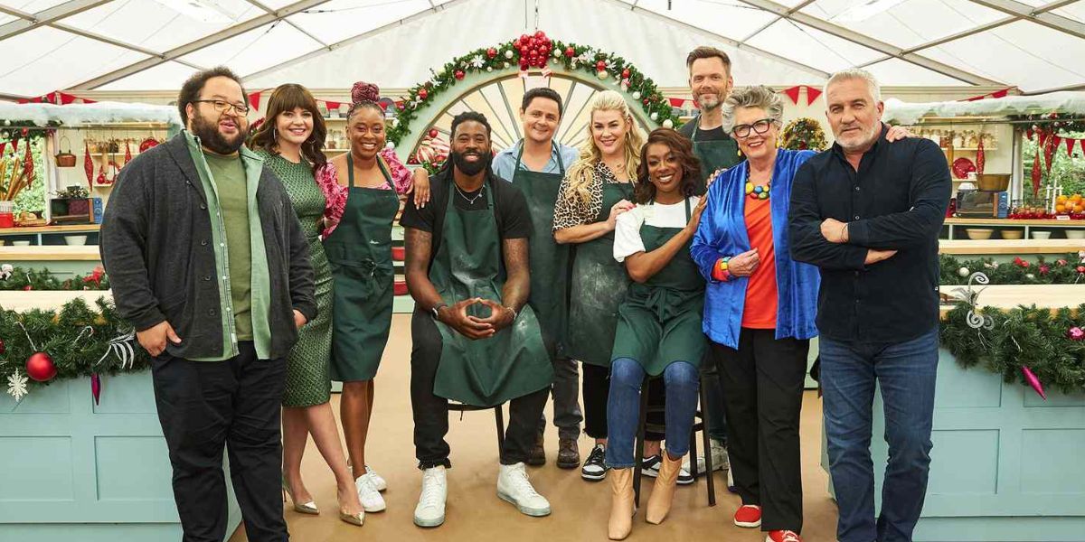 Zach Cherry, Casey Wilson, Phoebe Robinson, DeAndre Jordan, Arturo Castro, Heather McMahan, Ego Nwodim, Joel McHale, Prue Leith, and Paul Hollywood 'The Great American Baking Show Celebrity Holida