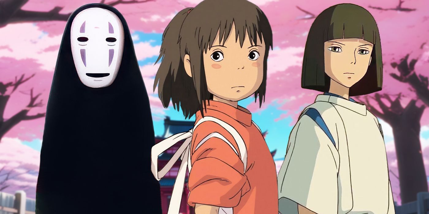 Custom image of No Face, Chihiro, and Haku in Spirited Away