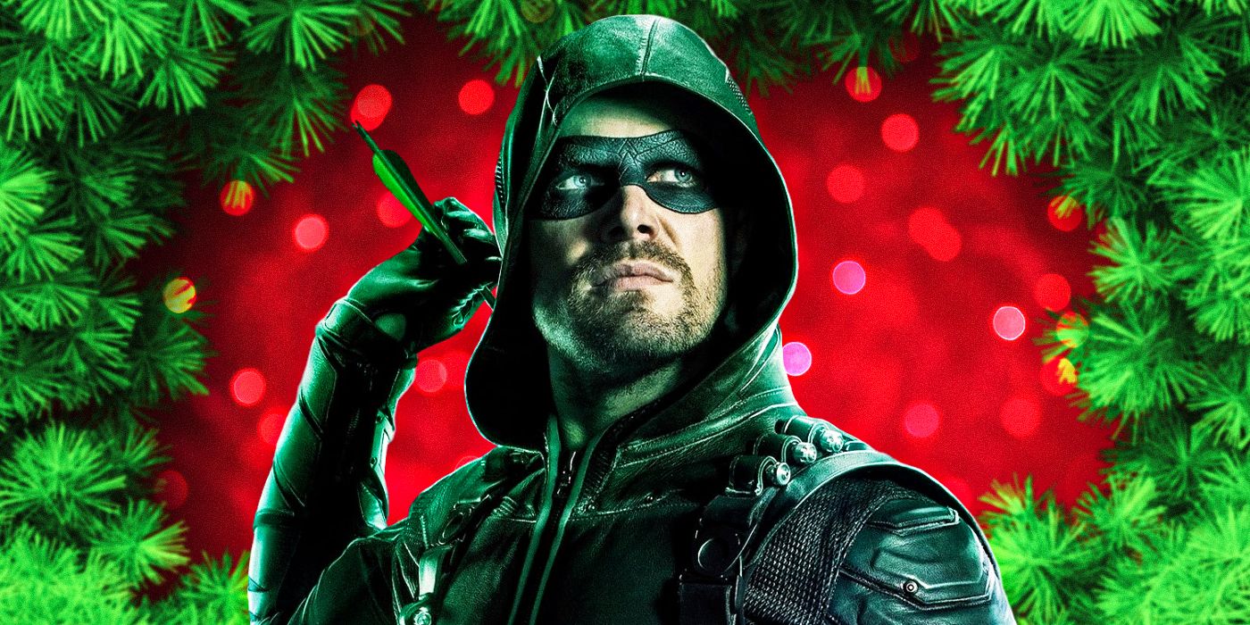 Stephen Amell as the Arrow, Christmas-themed