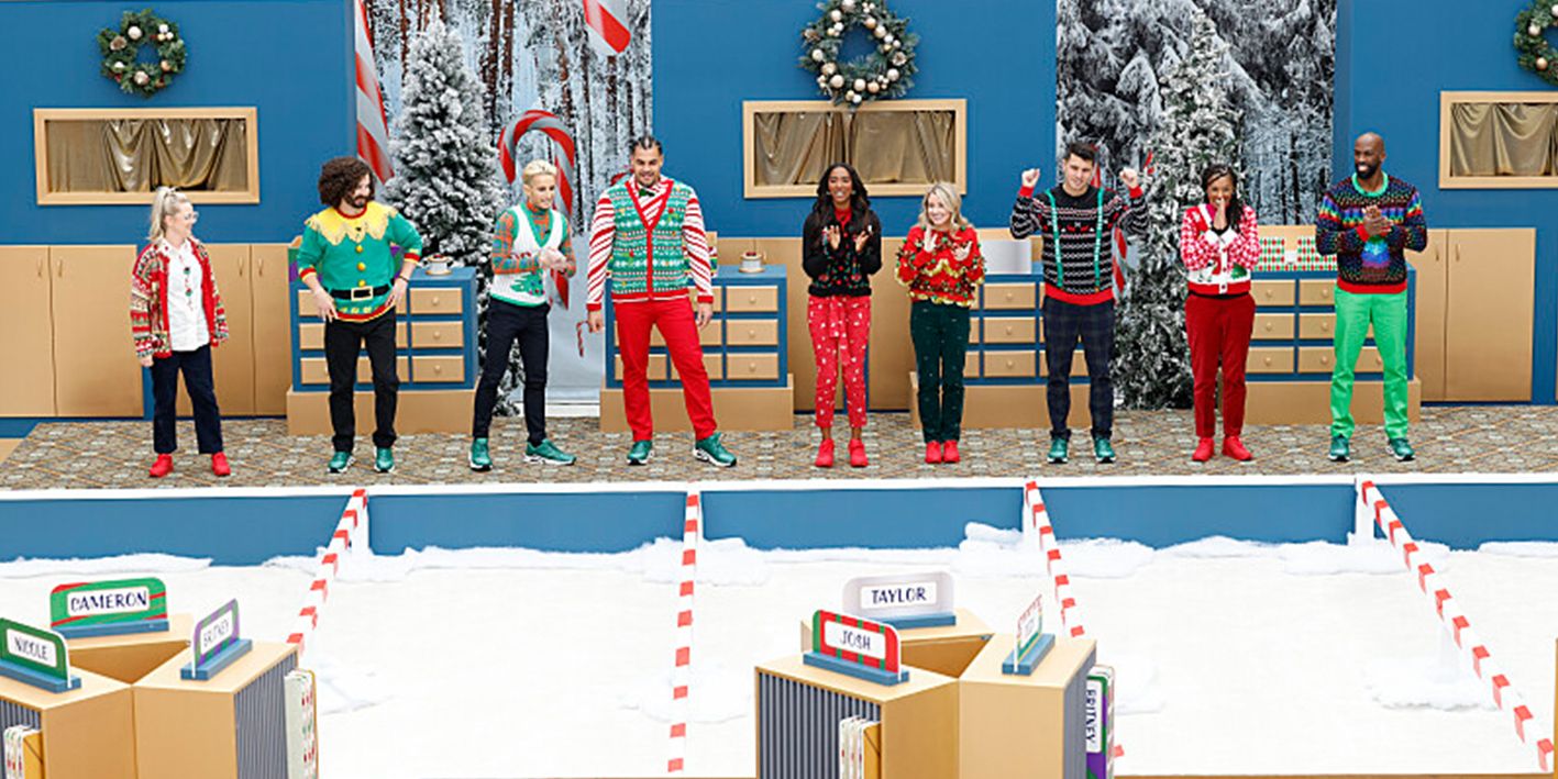 Big Brother Reindeer Games all houseguests in house Christmas theme-competing-in game2023