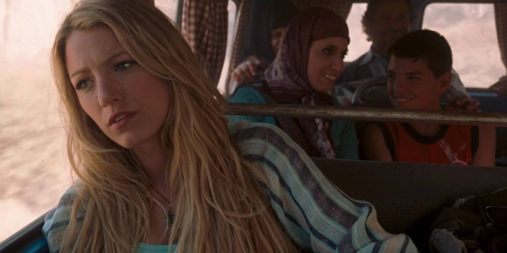 Blake Lively leaning in a bus window in The Sisterhood of the Traveling Pants 2
