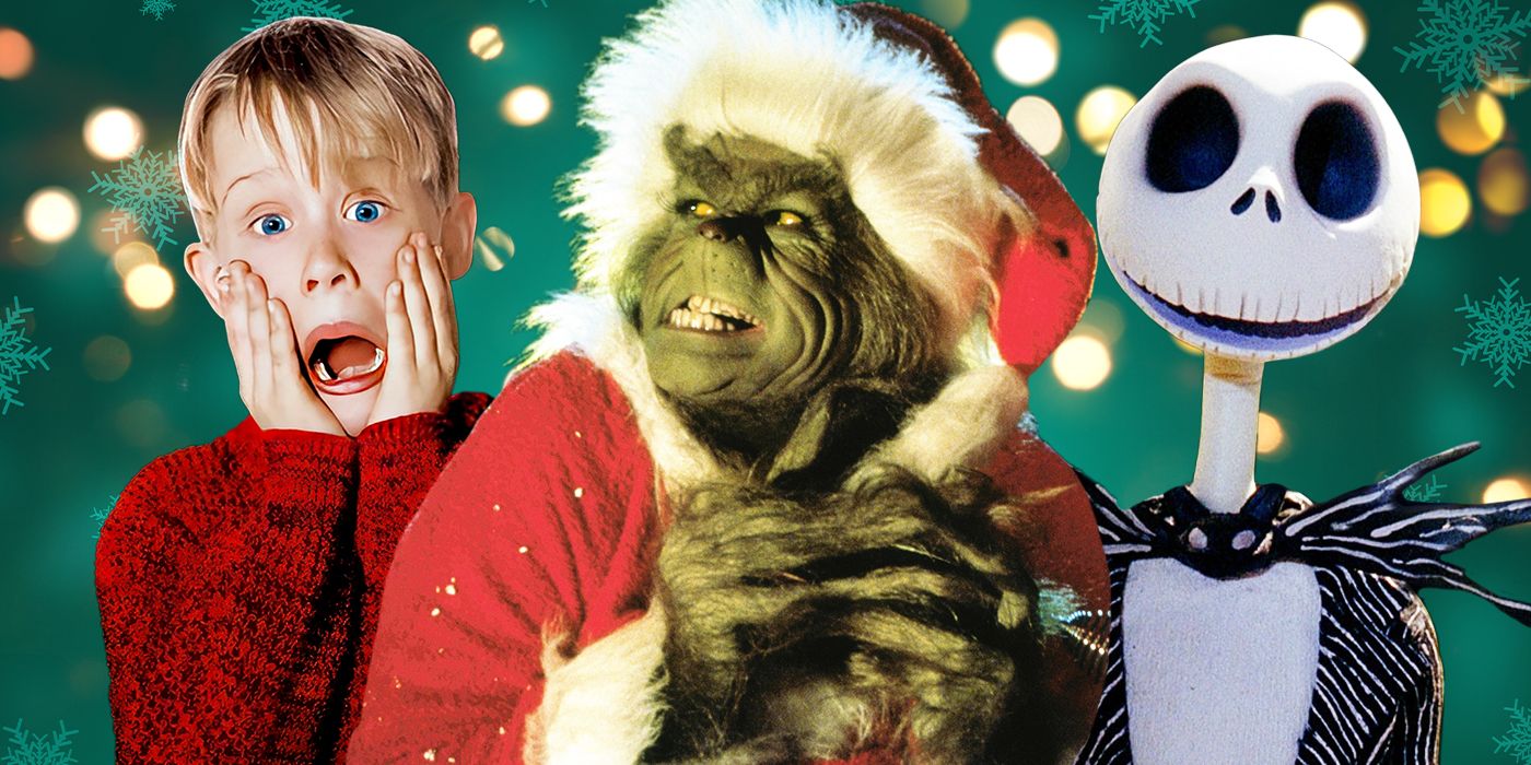 Characters from Home Alone, How the Grinch Stole Christmas, and The Nightmare Before Christmas