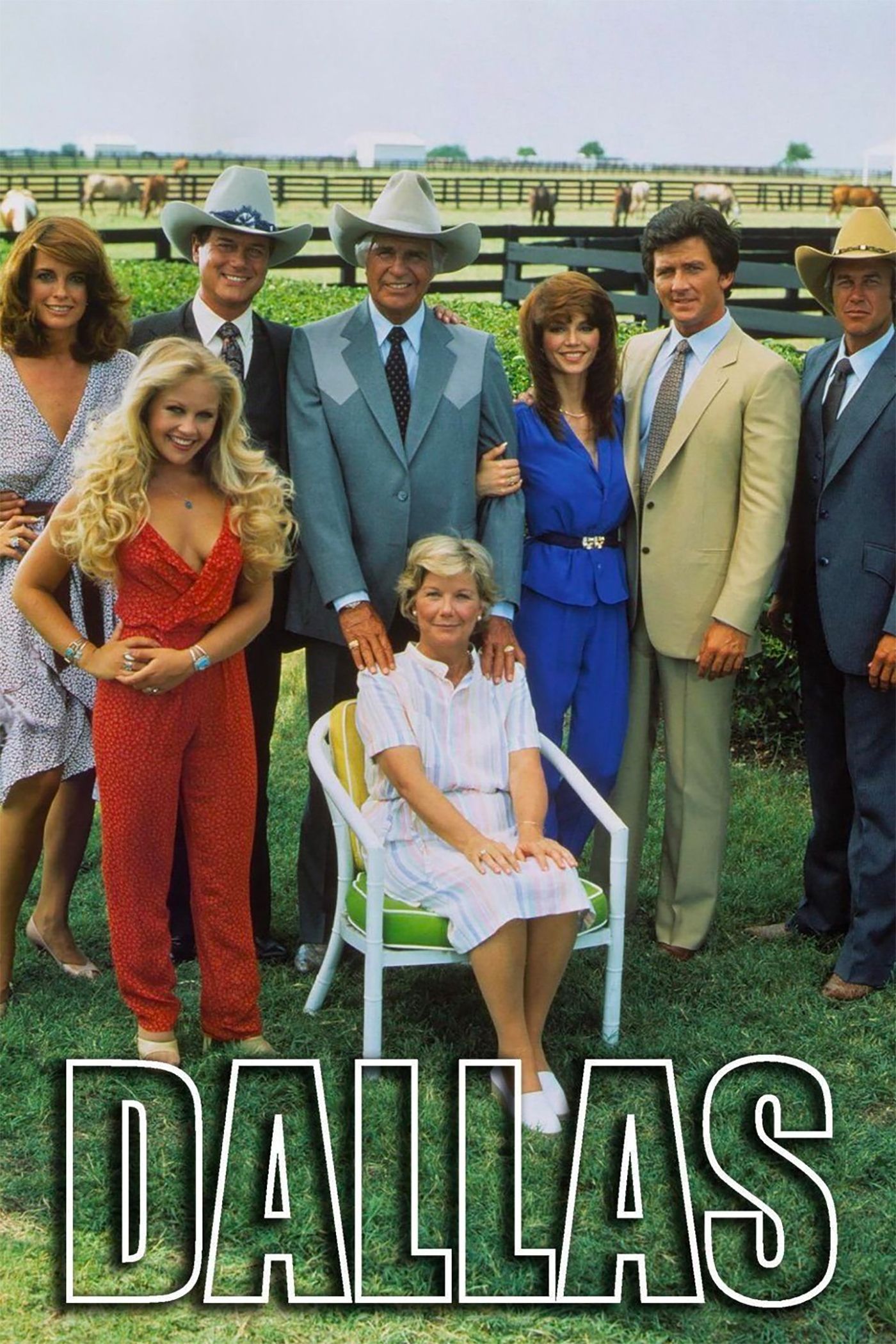 Un cartel de Dallas de 1978 que presenta a la familia Ewing.