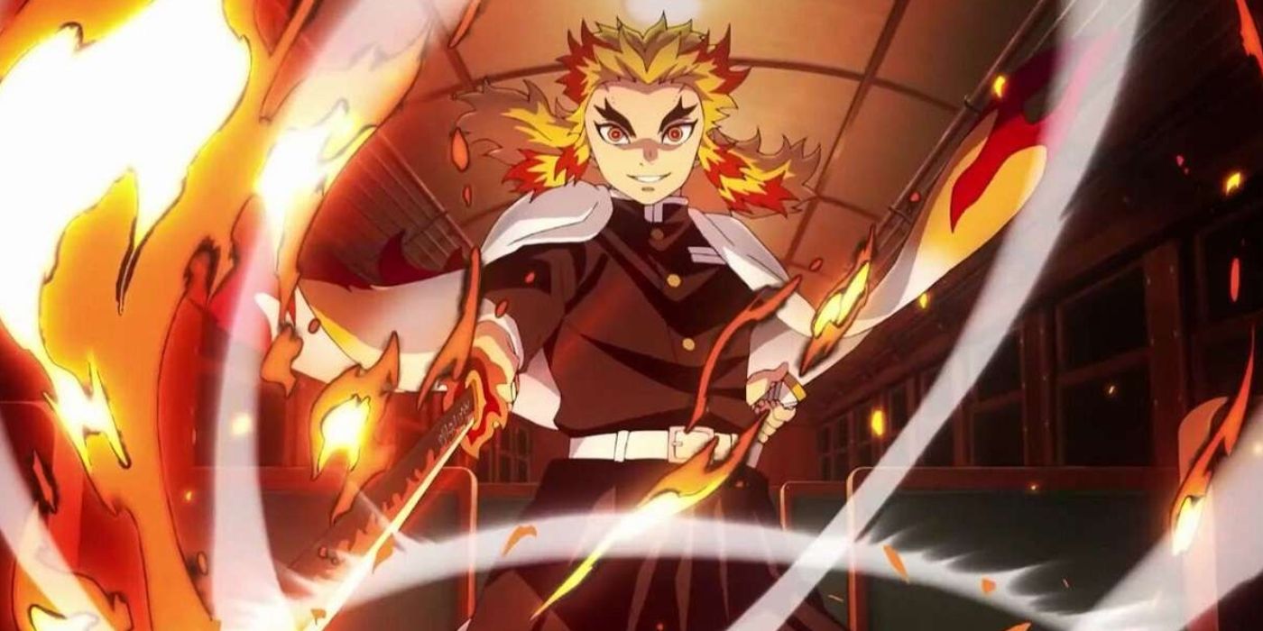 Demon Slayer's kyōjurō rengoku and his red nichirin sword