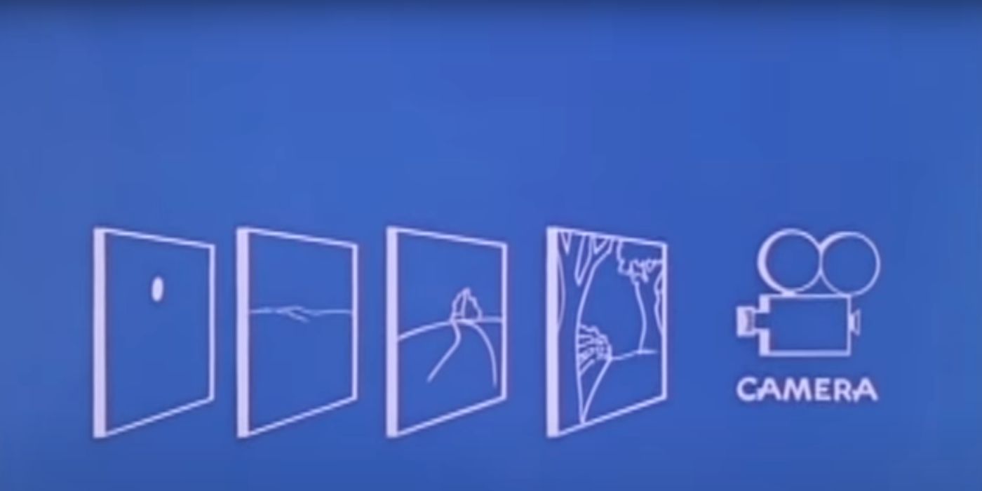 The blue print for the multiplane camera, seen in &ldquo;Tricks of Our Trade.&quot;