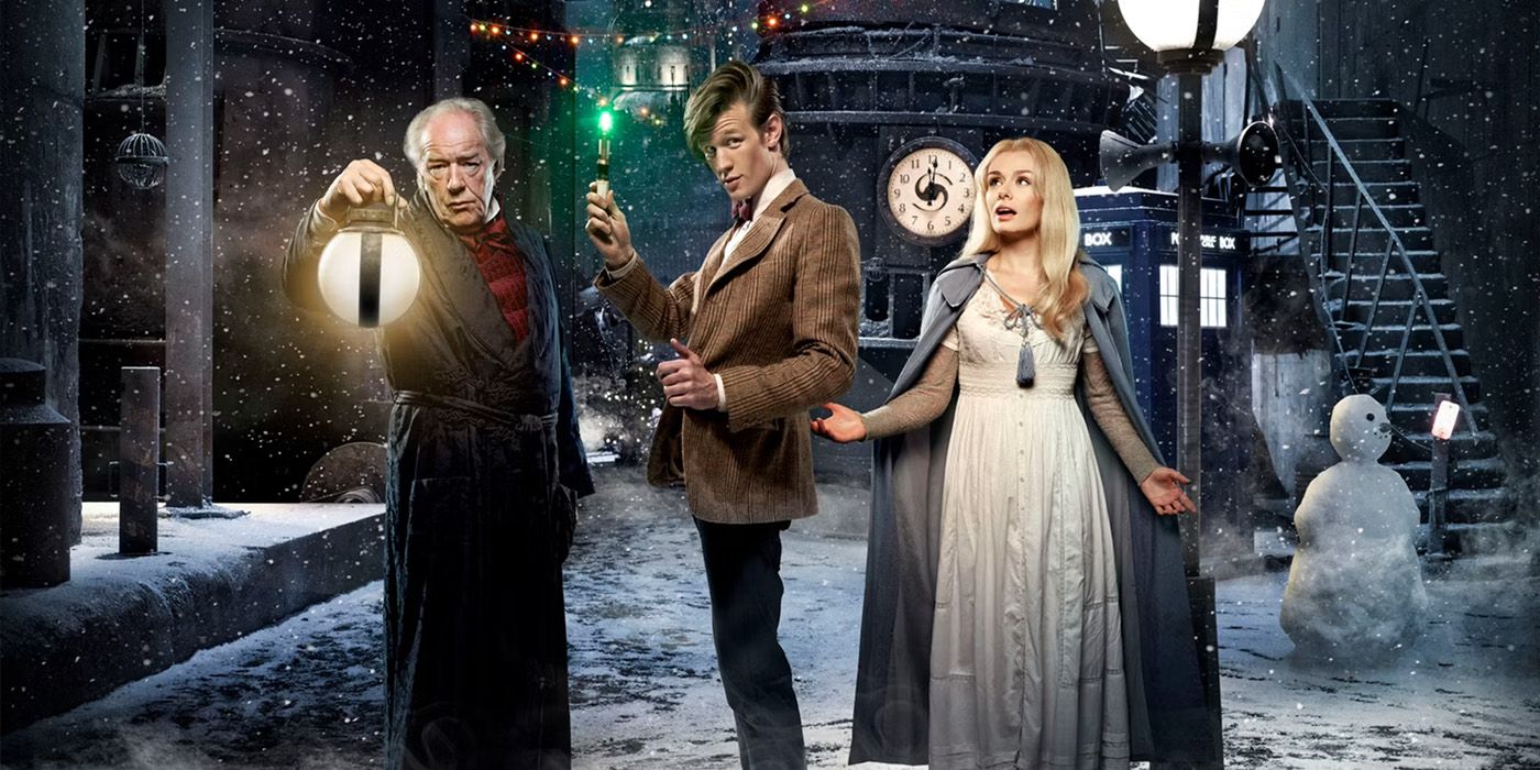 The Doctor (Matt Smith) and the cast of the 'Doctor Who' special "A Christmas Carol"