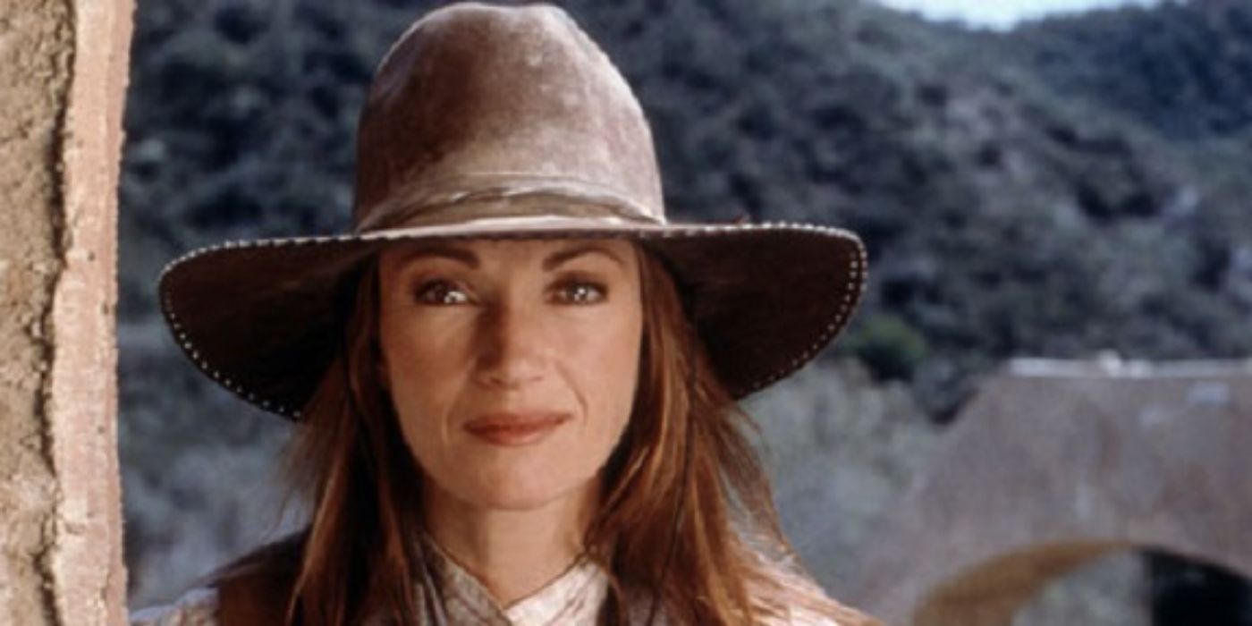close up of Jane Seymour as Dr. Michaela Quinn in Dr. Quinn Medicine Woman