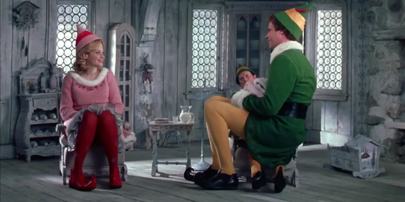 Zooey Deschanel, Will Ferrell, and Bob Newhart in Elf