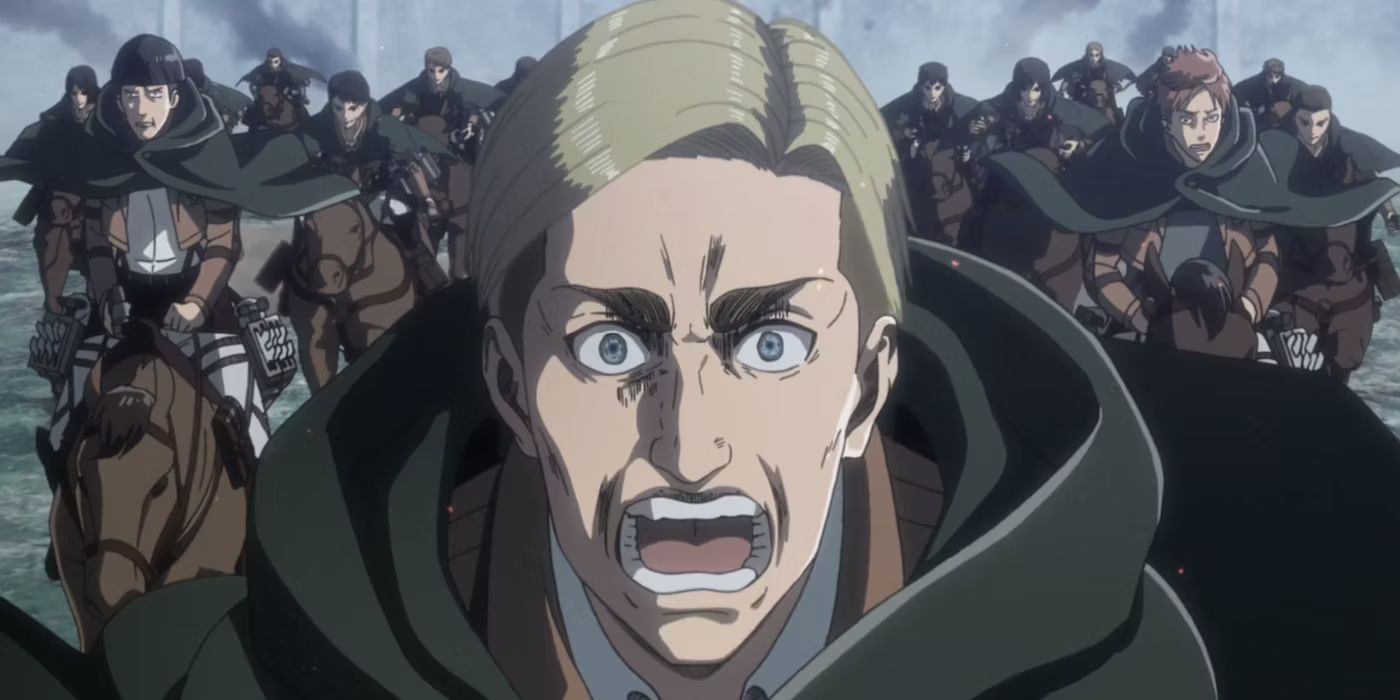 Erwin leads the Scout Regiment to their deaths in Attack on Titan episode Perfect Game.