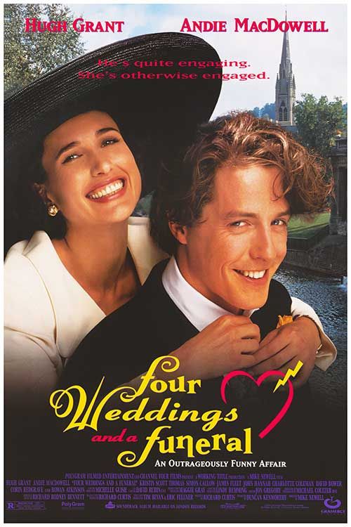 four weddings in a funeral movie poster