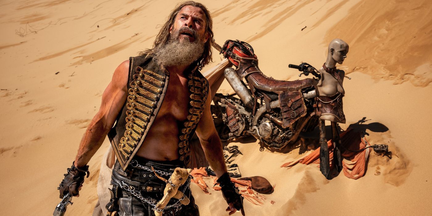 Chris Hemsworth as Warlord Dementus in Furiosa: A Mad Max Saga