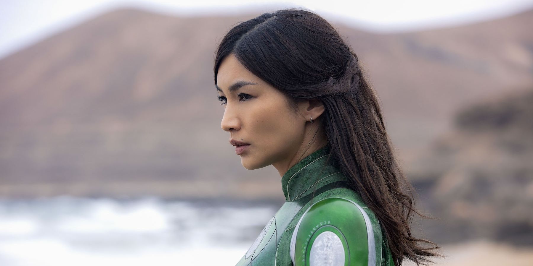 Close up of Gemma Chan as Sersi in Eternals