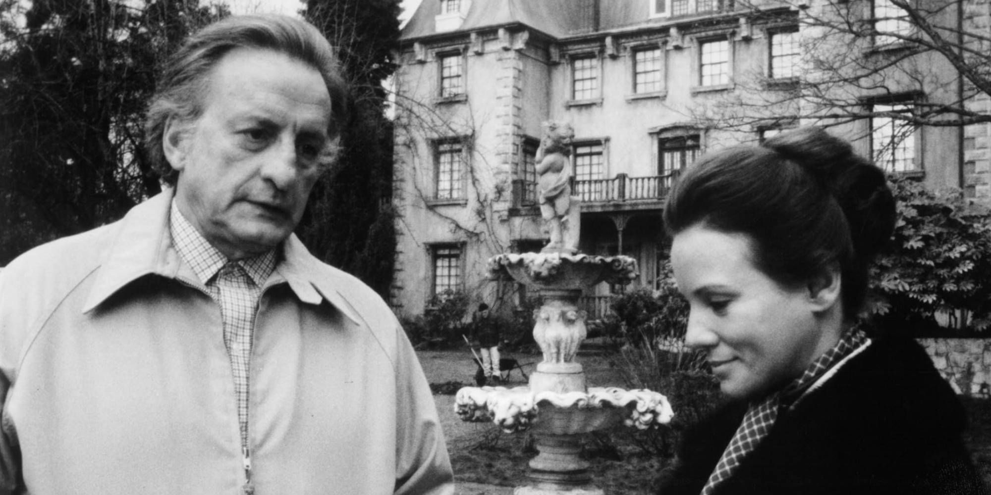 A shot of George C. Scott and Trish Van Devere talking in The Changeling