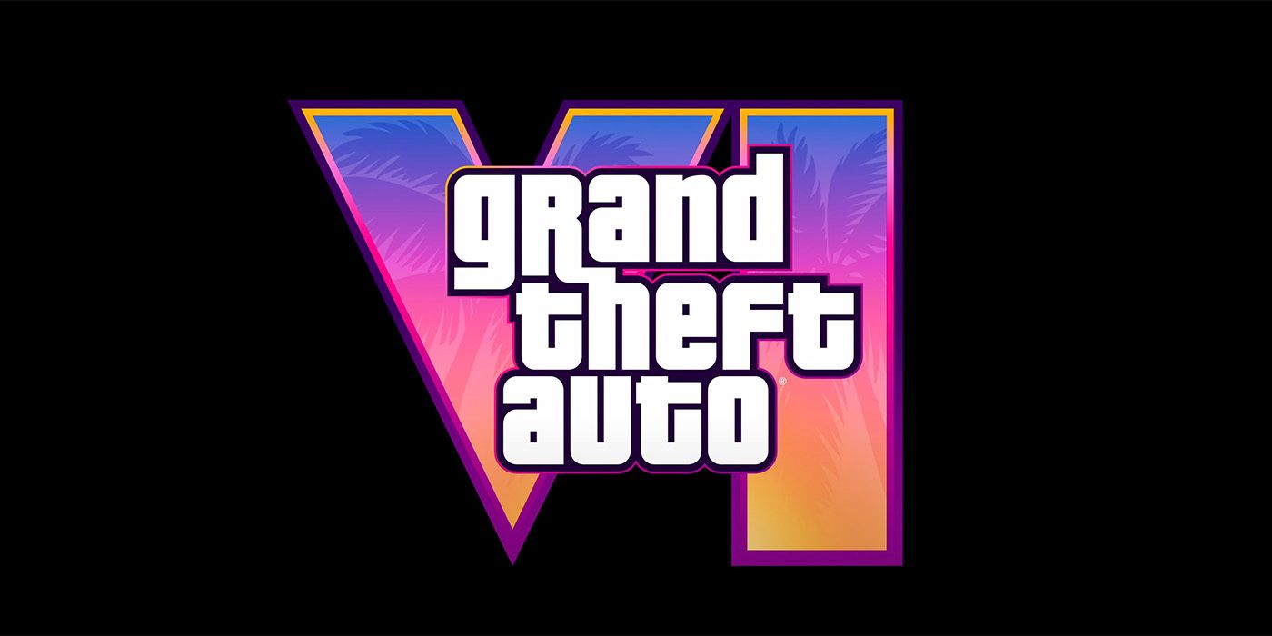 The logo for Grand Theft Auto 6 featuring pink palm trees inside the 